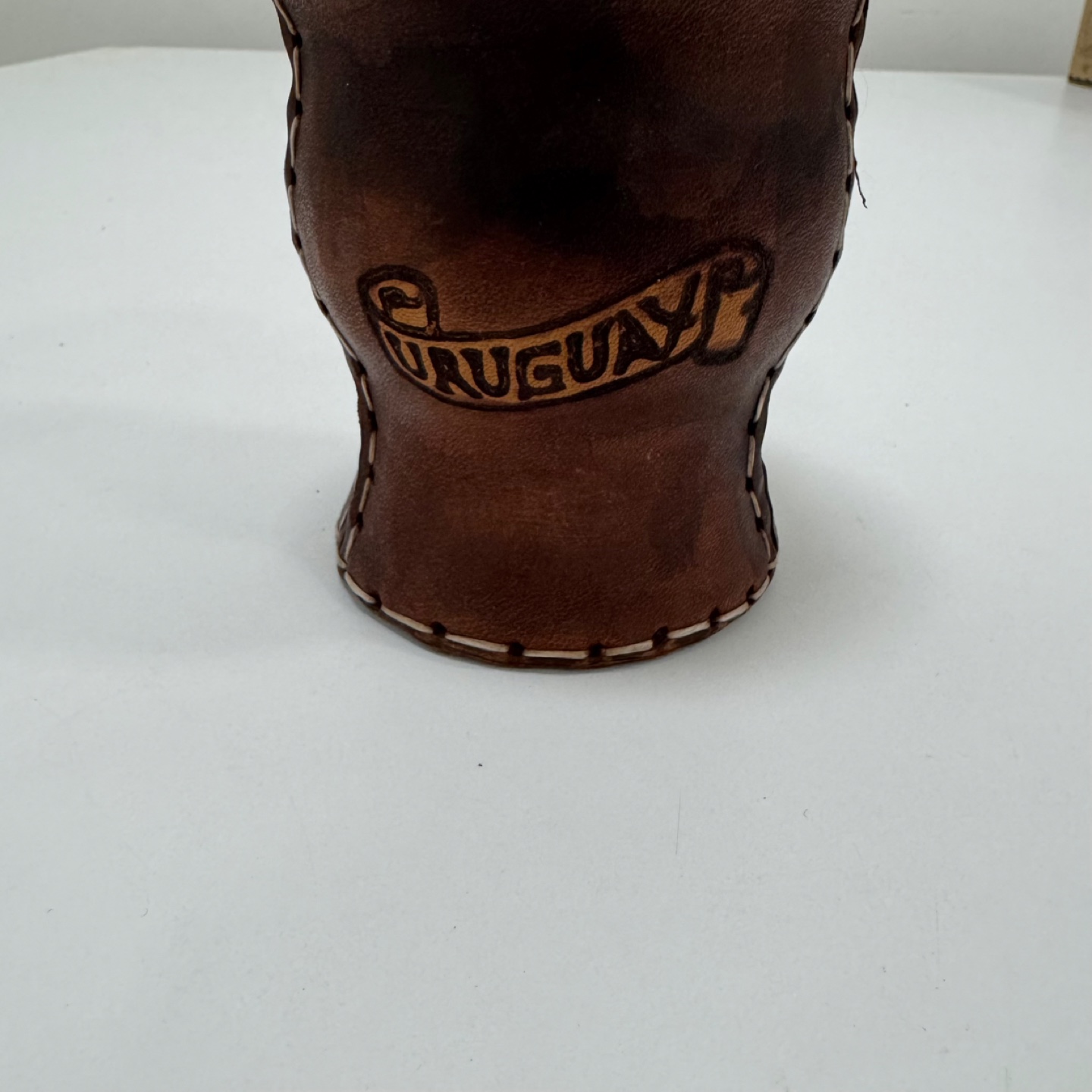 Used Leather-Wrapped Yerba Mate Cup with Bombilla - photo 4