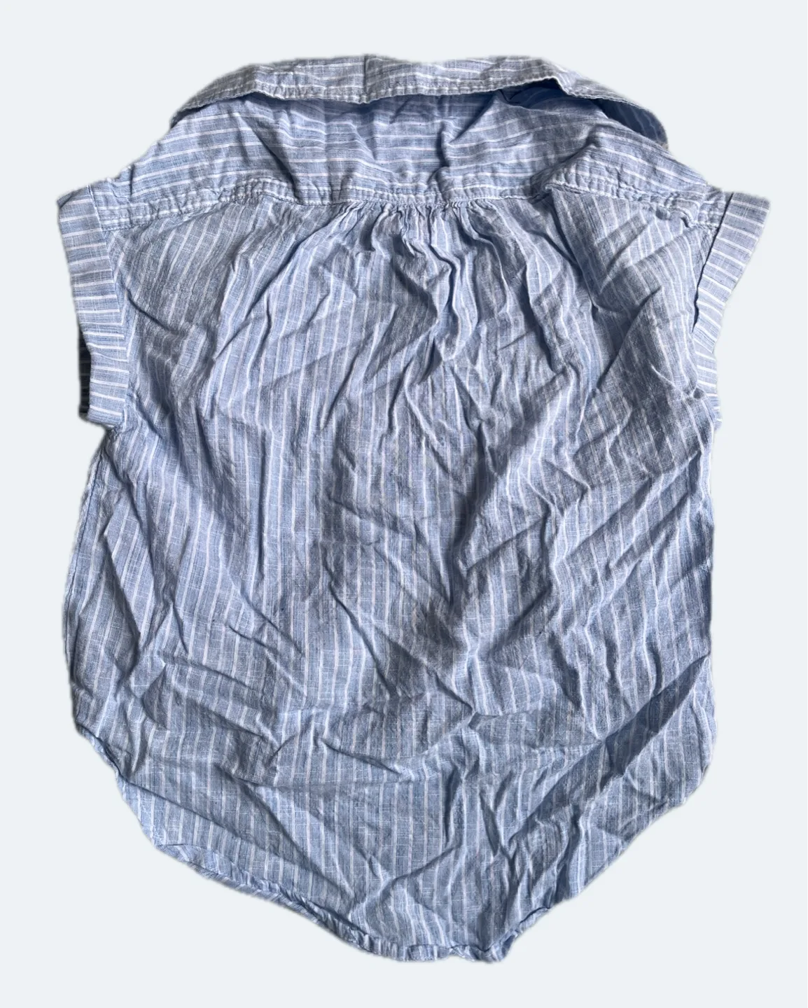 Japna Blue and White Striped Tie-Front Shirt image indicator(2)