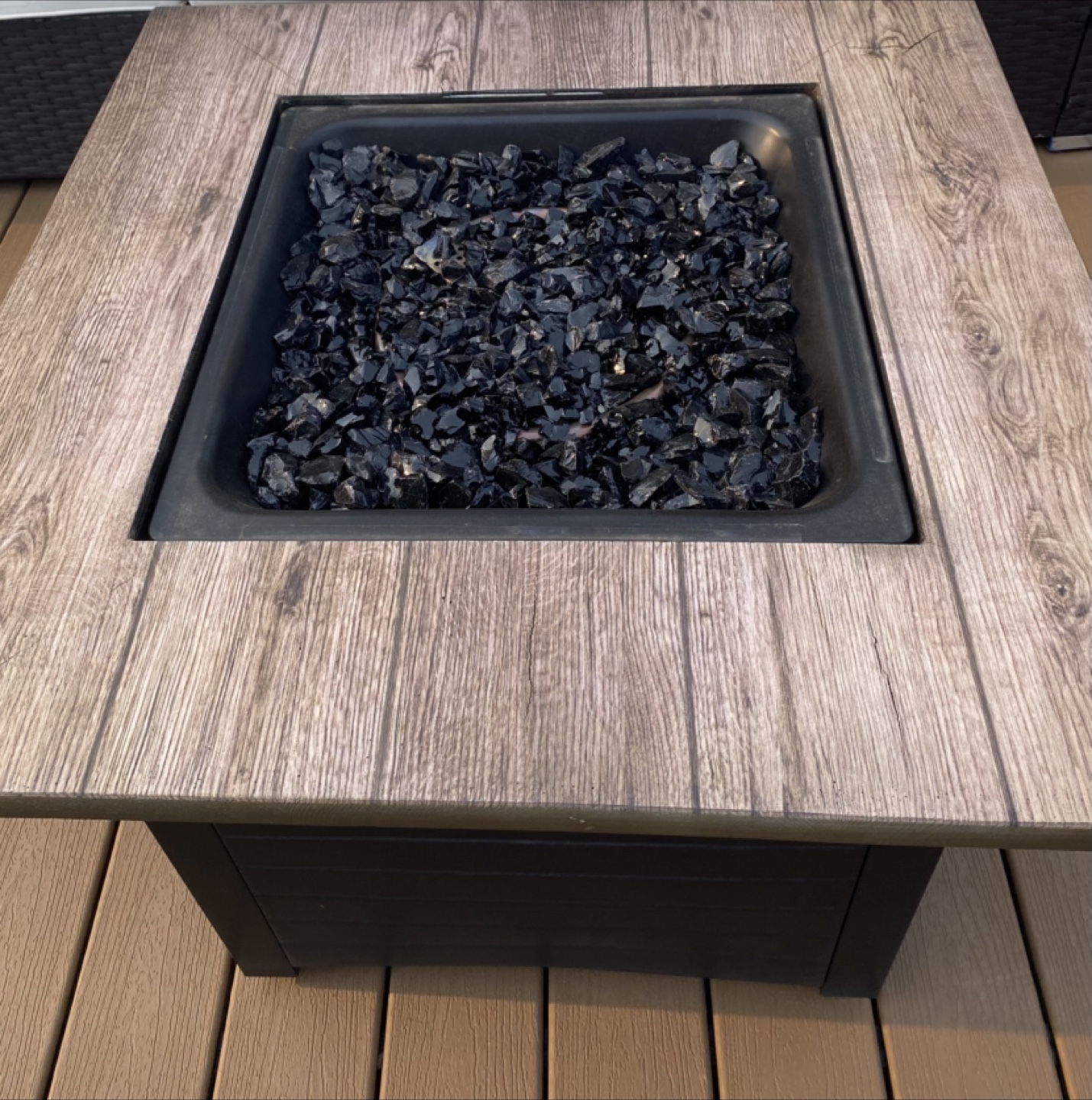 Square Gas Fire Pit Table