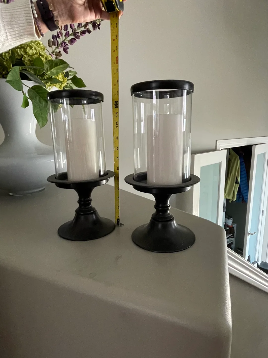 Pair of Black Candle Holders