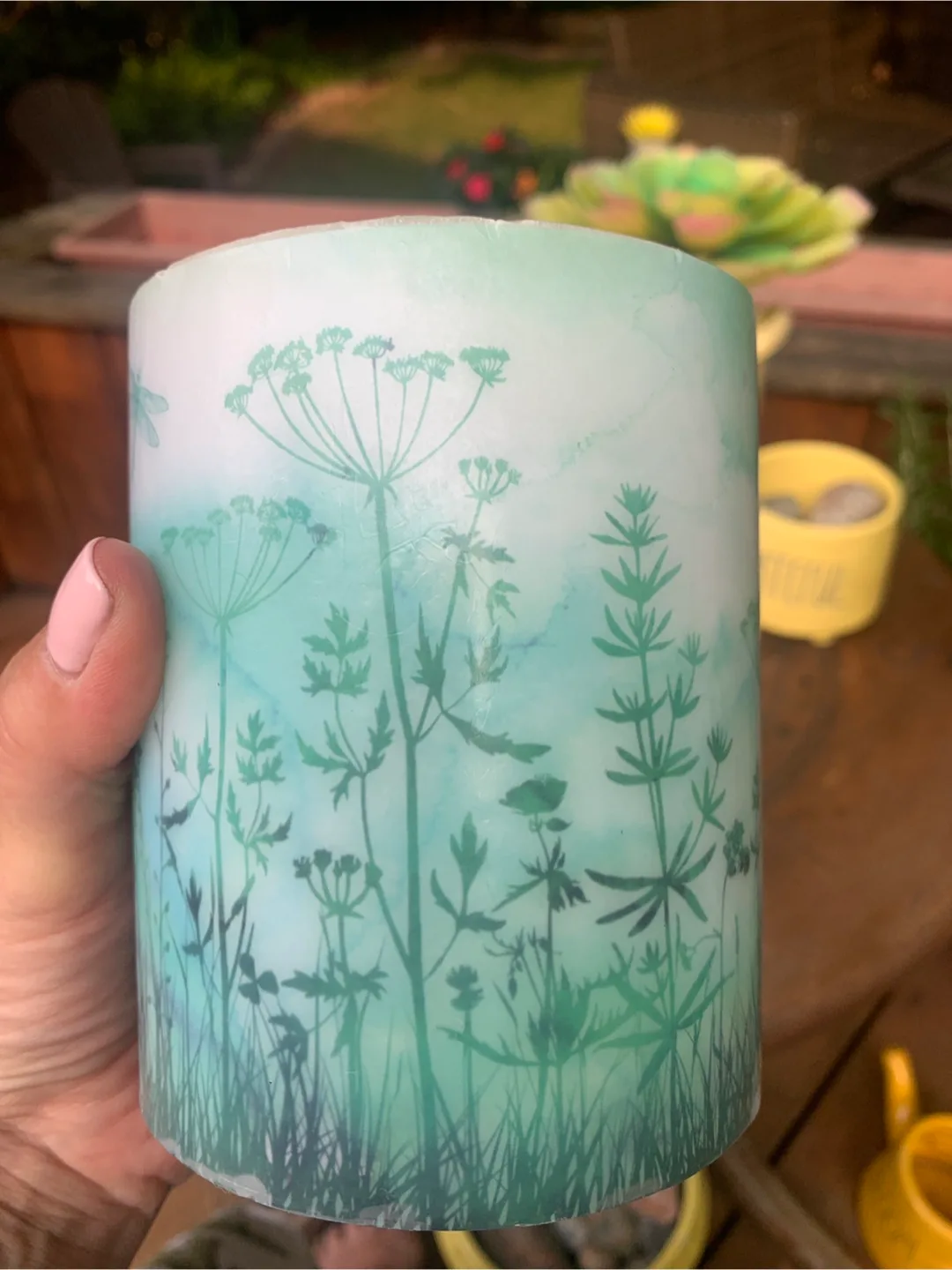 Decorative Floral Print Candle image indicator(4)