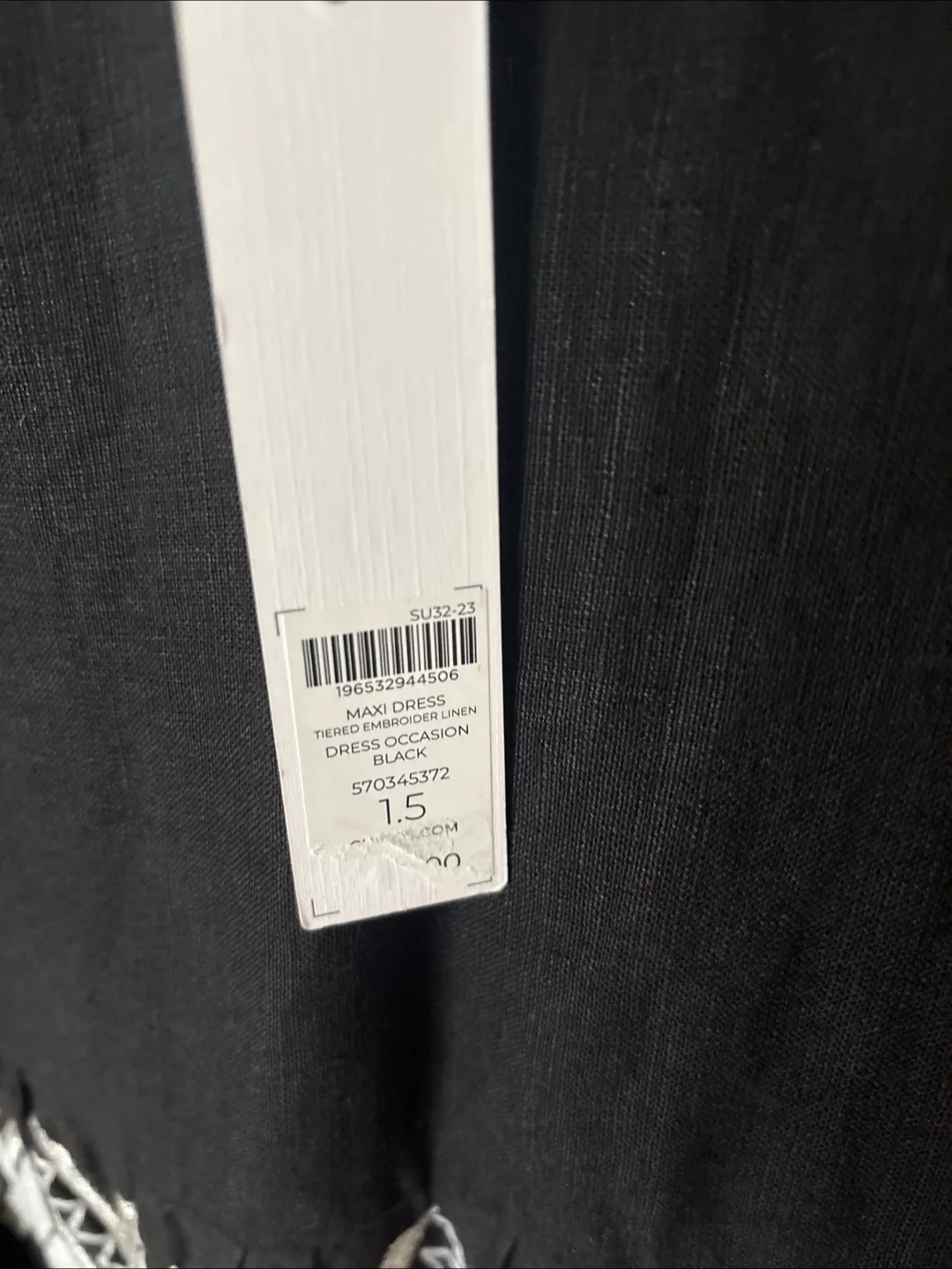 Chico's Black Embroidered Maxi  Dress - Size 1.5. New With Tags image indicator(4)