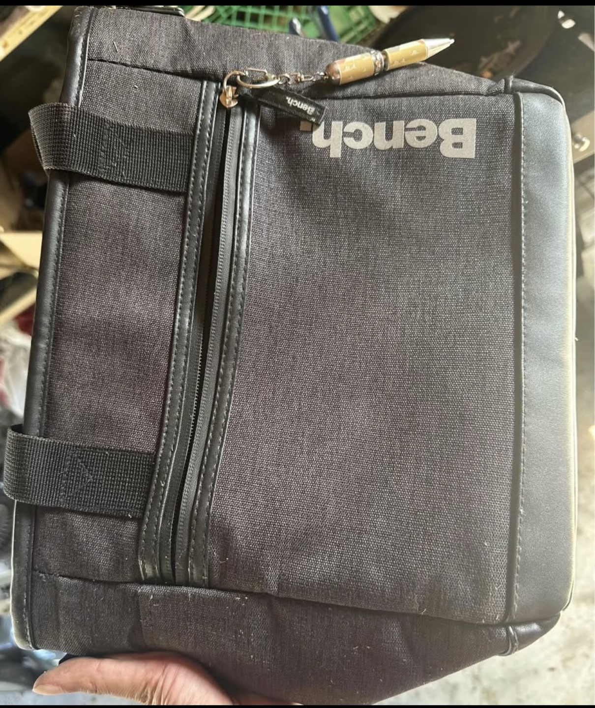 Bench. Black Bag