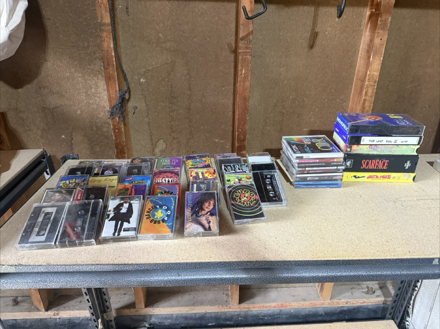 Mixed Cassette Tapes and VHS Lot