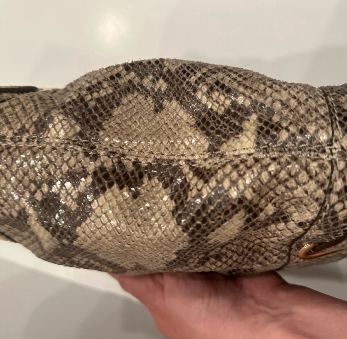 Michael Kors Snakeskin Print Shoulder Bag - photo 3
