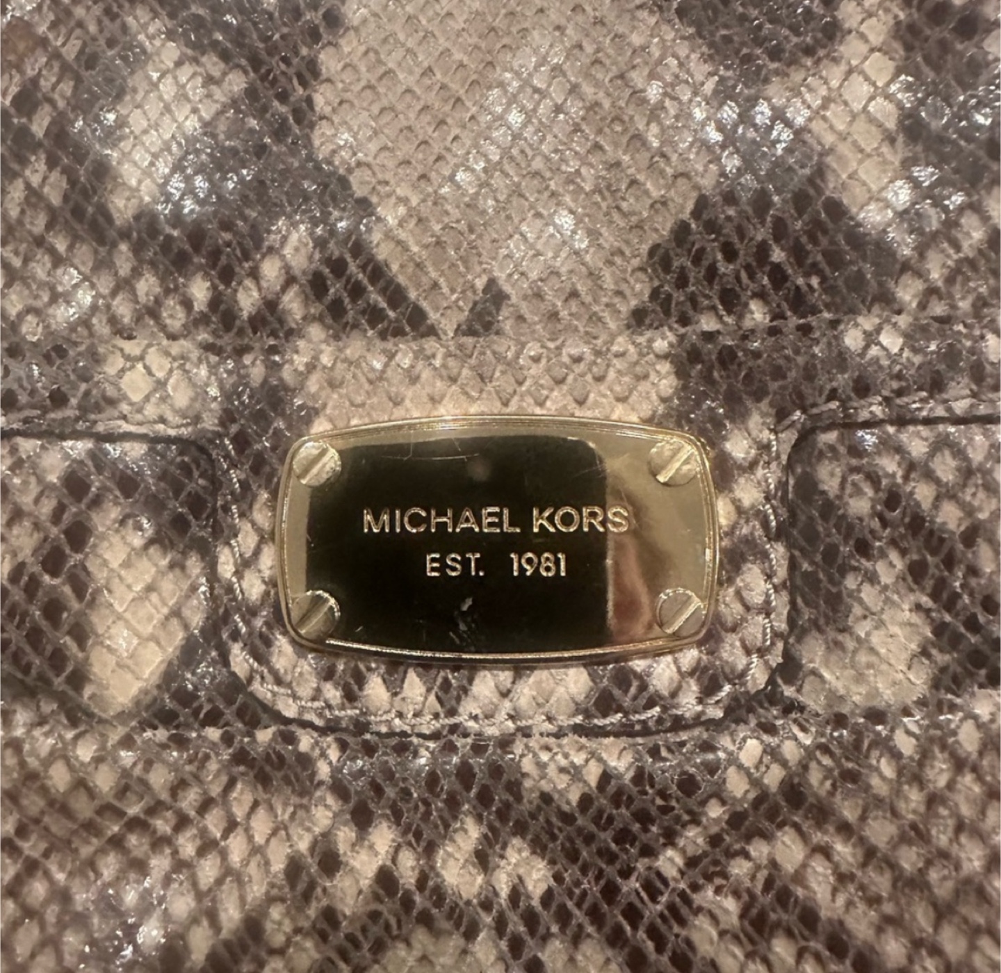Michael Kors Snakeskin Print Shoulder Bag - photo 4