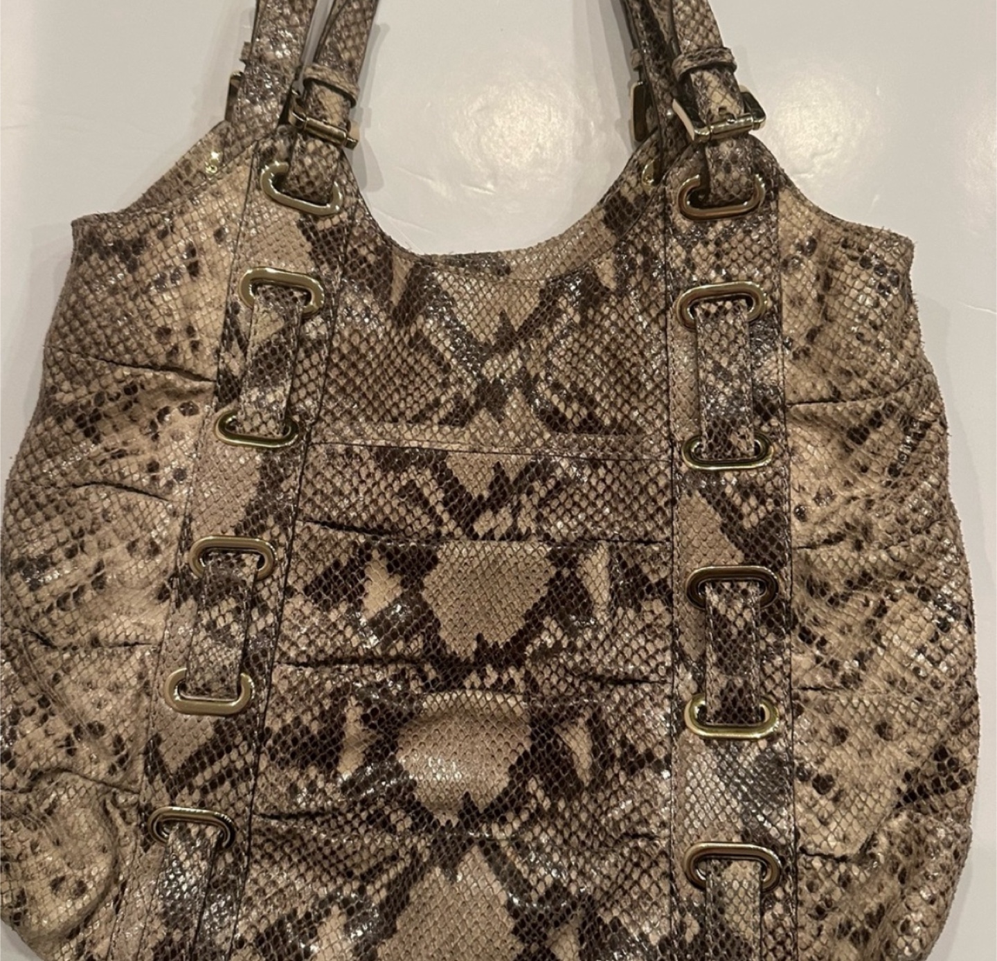 Michael Kors Snakeskin Print Shoulder Bag - photo 2