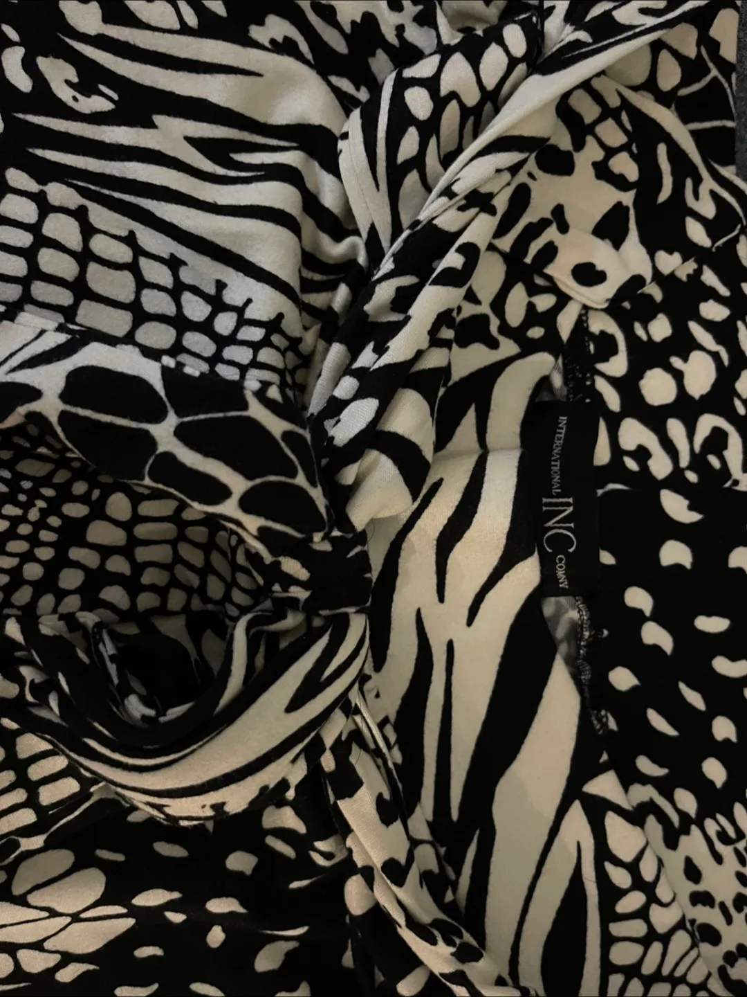 INC Comfy Pants Black & White image indicator(2)