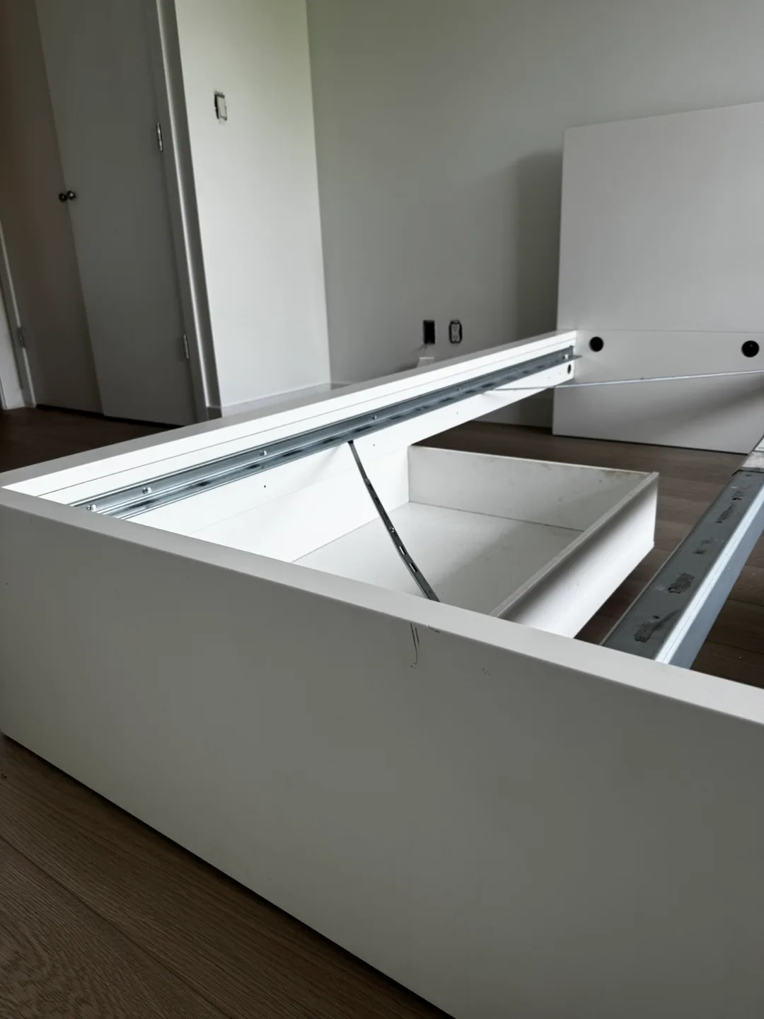 Queen IKEA Malm White Bed Frame with Storage Drawers image indicator(6)