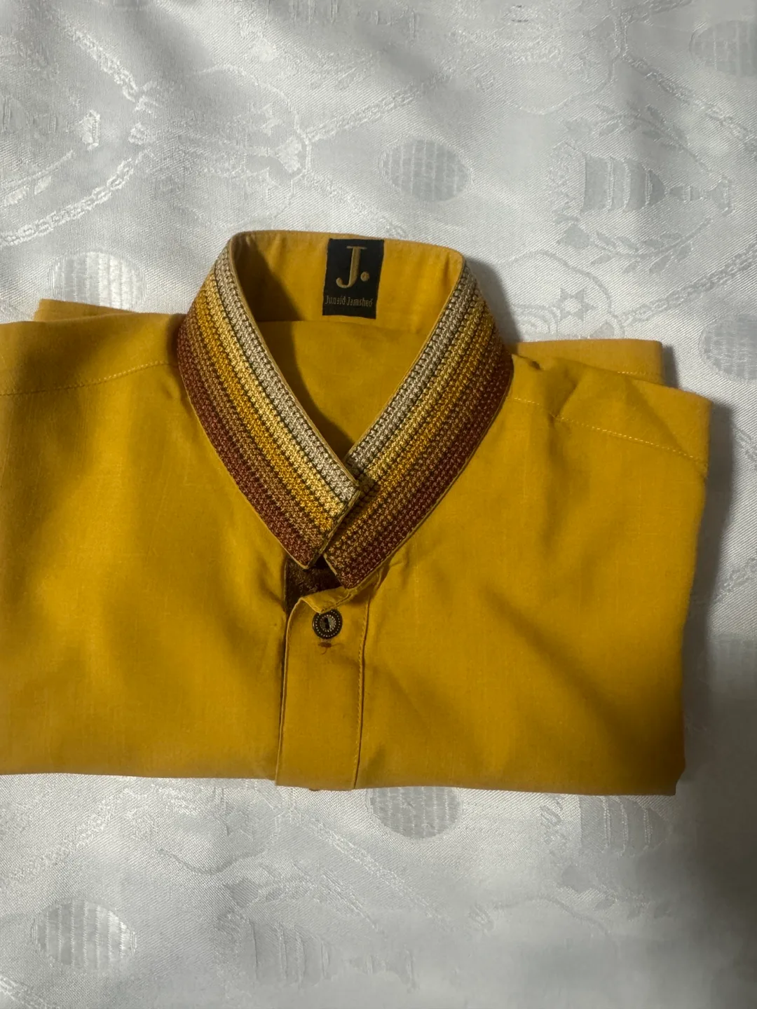 Junaid Jamshed Kurta size 5/6 Mustard Yellow image indicator(2)