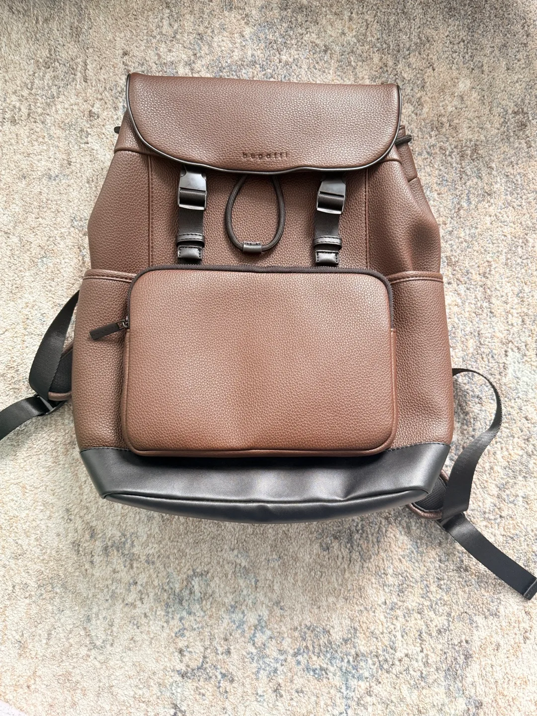 Bugatti Brown Leather Backpack and Tommy women thumbnail
