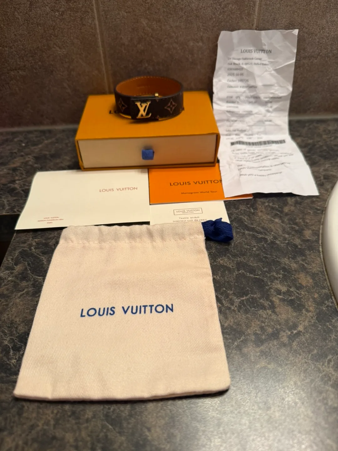 Brown and Gold Louis Vuitton Bracelet thumbnail