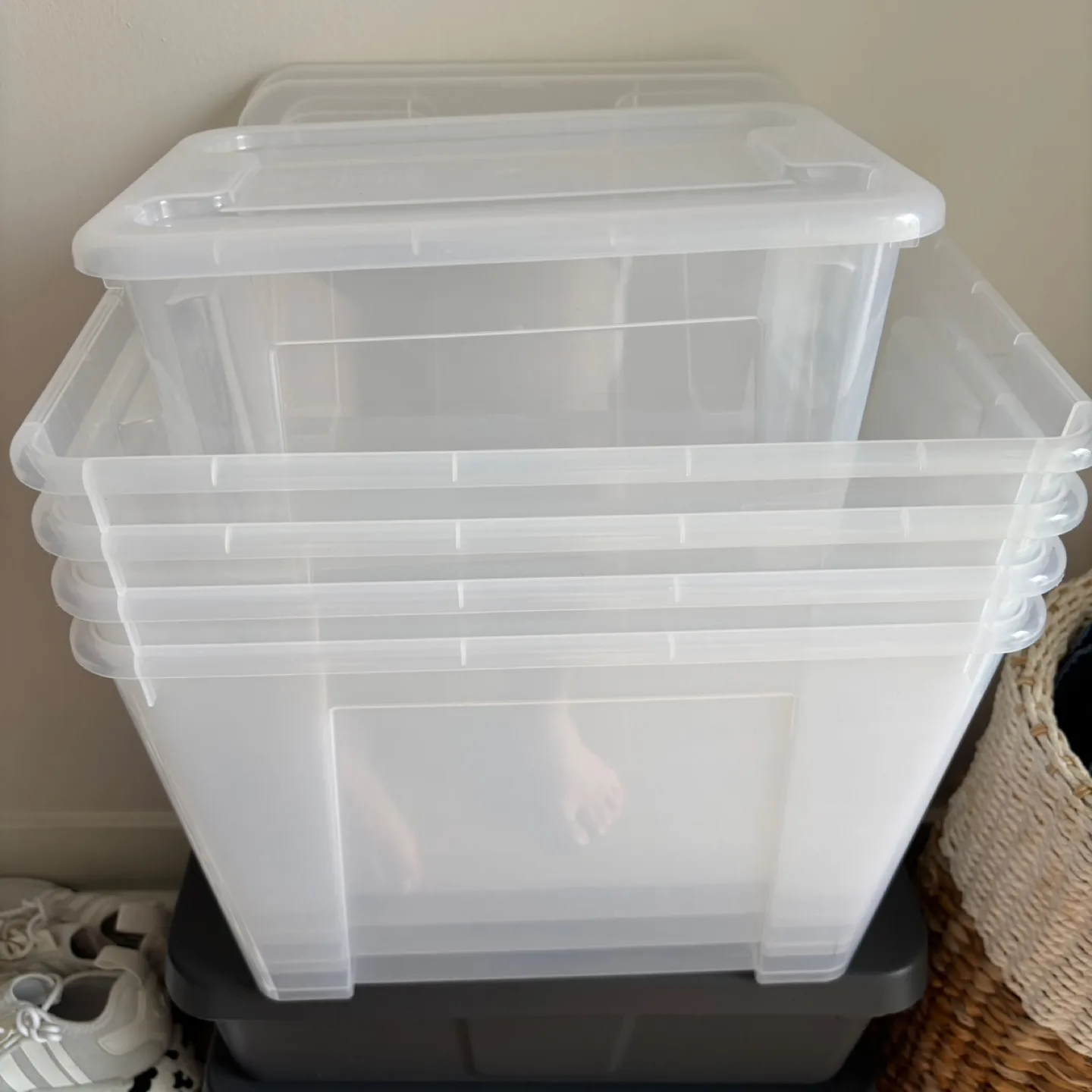 Clear Plastic Storage Bins with Lids (IKEA SAMLA) - 5 pieces thumbnail