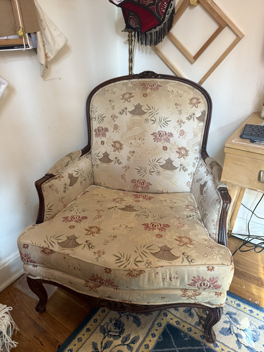 Vintage Floral Armchair