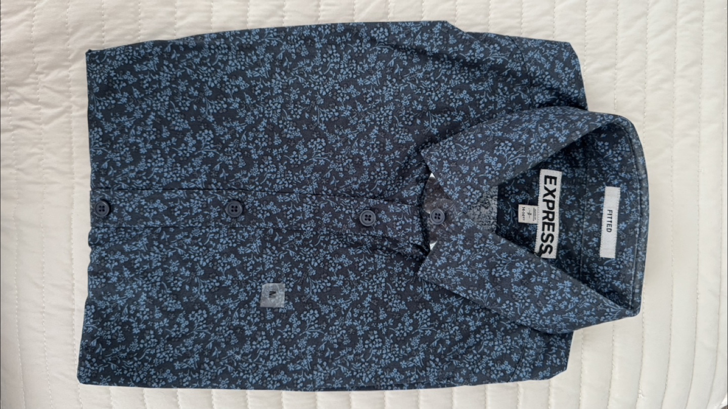 Express Fitted Floral Shirt - Size S