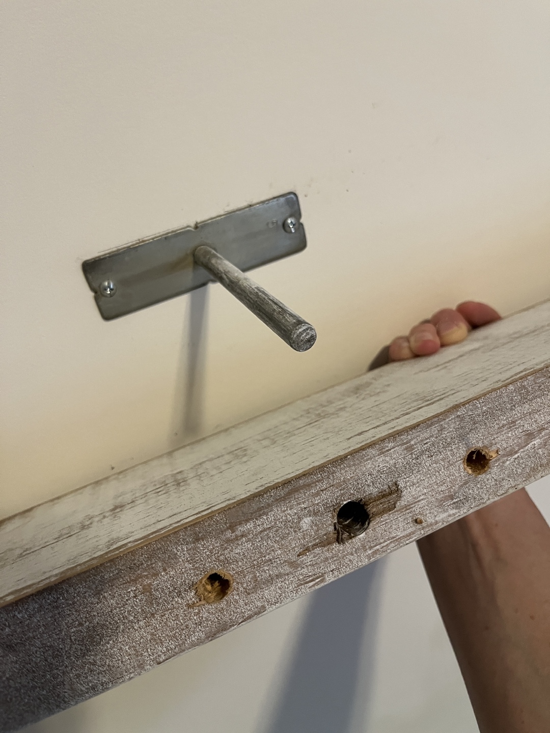 Rustic White Floating Shelves - photo 3