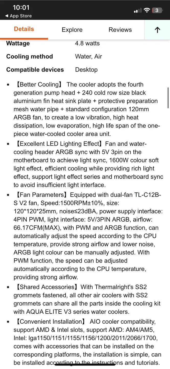 Thermalright Aqua Elite 240 V3 ARGB CPU Liquid Cooler - New image indicator(9)