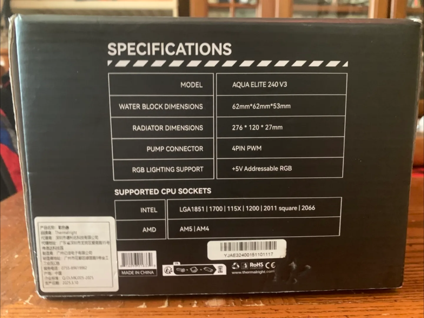 Thermalright Aqua Elite 240 V3 ARGB CPU Liquid Cooler - New image indicator(4)