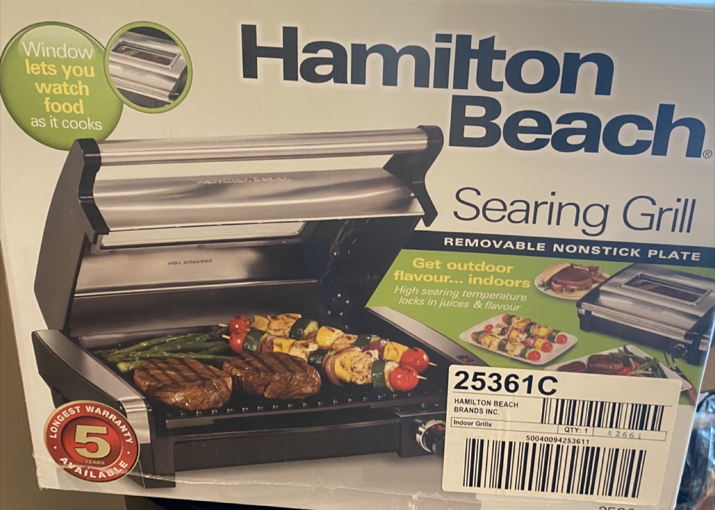 Hamilton Beach Searing Grill - Indoor