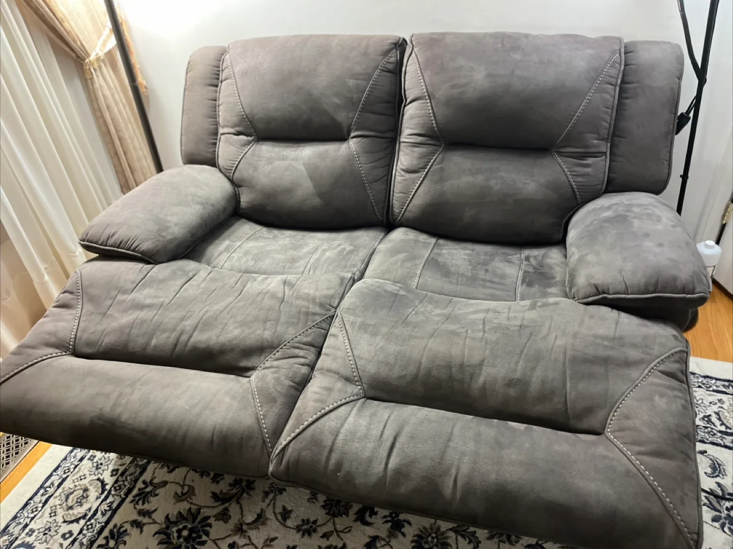 ✨Moving ✨ Grey Loveseat Recliner image indicator(4)