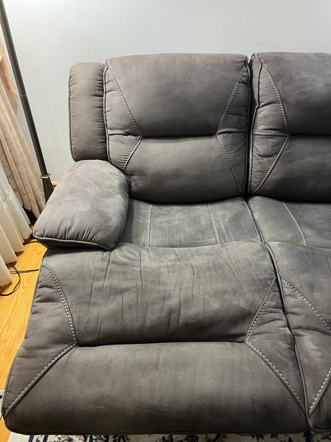 ✨Moving ✨ Grey Loveseat Recliner image indicator(5)