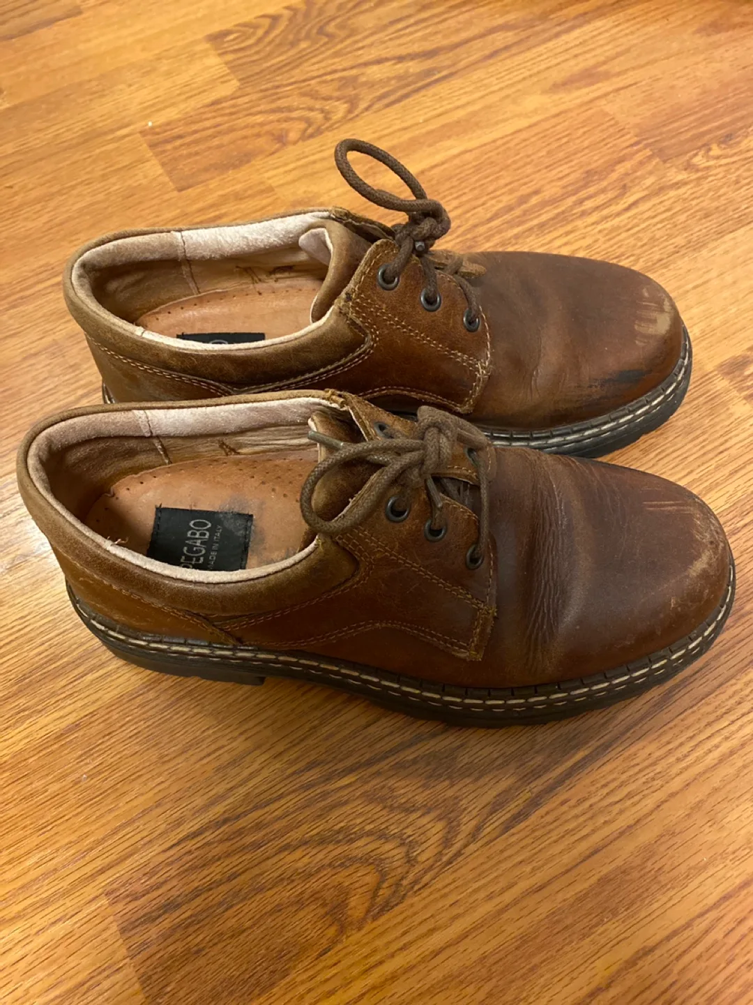 Vintage brown Italian leather oxfords image indicator(2)