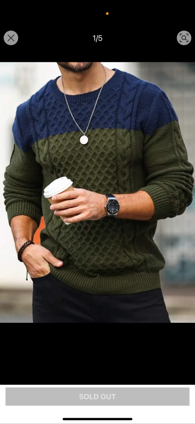 Colour Block Knit Sweater thumbnail