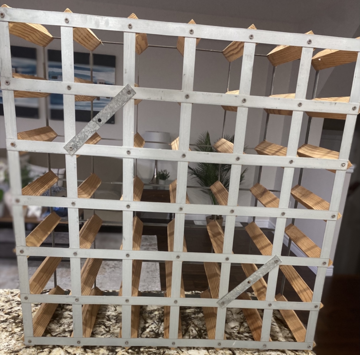 Wooden & Metal Wine Rack - photo 3