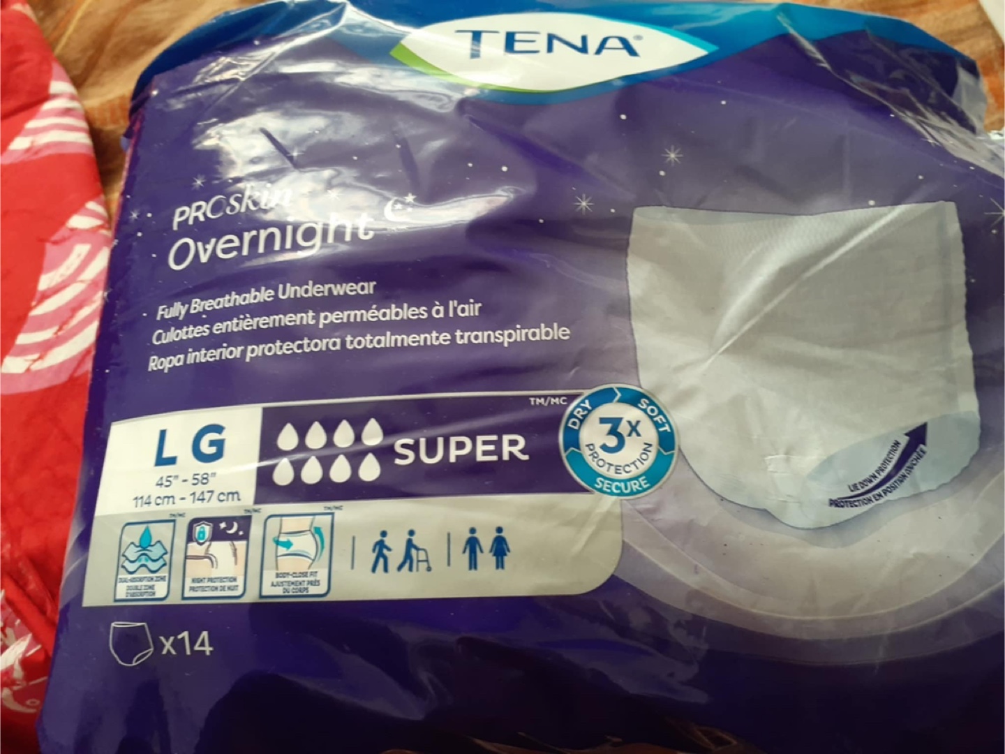 Tena ProSkin Overnight Underwear, Large - photo 4