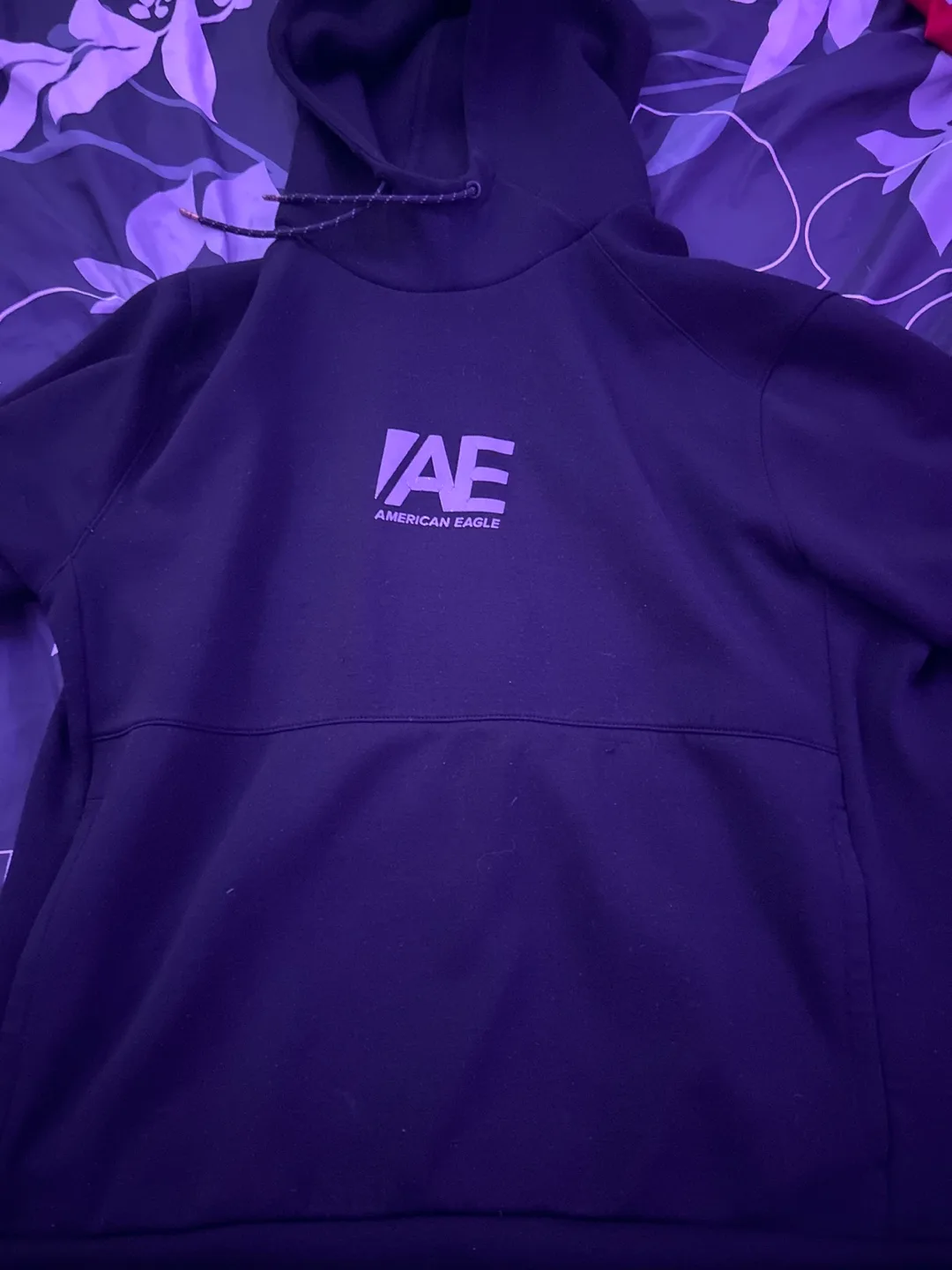 American Eagle Black Hoodie - Size L thumbnail