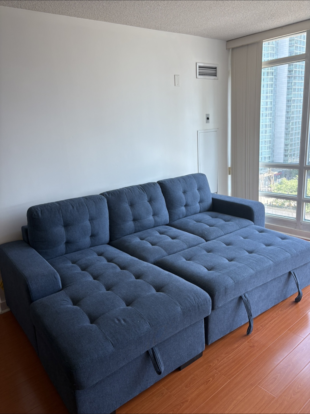 Blue Sectional Sofa with Storage