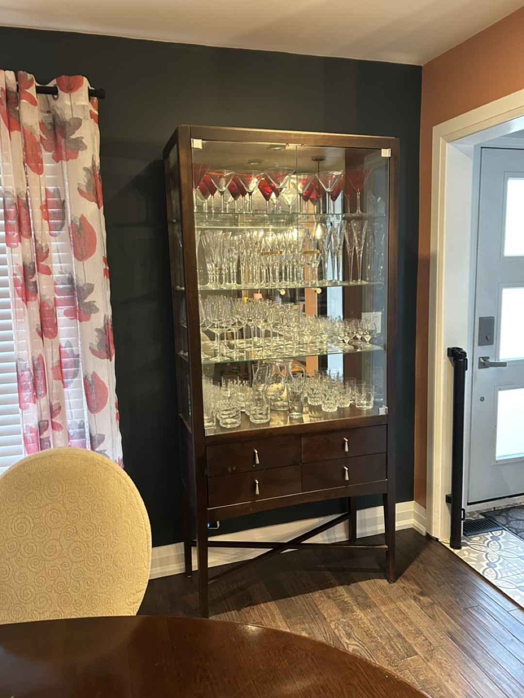 Dining table/Chairs and Curio Cabinet