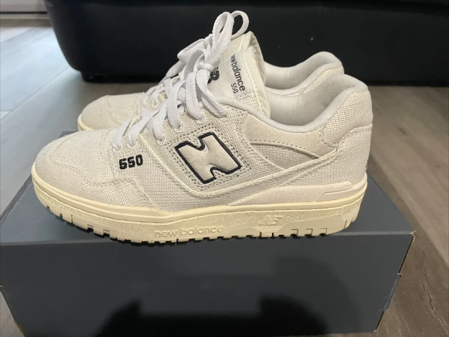 New Balance 550 White Black, US Women’s Size 7 thumbnail