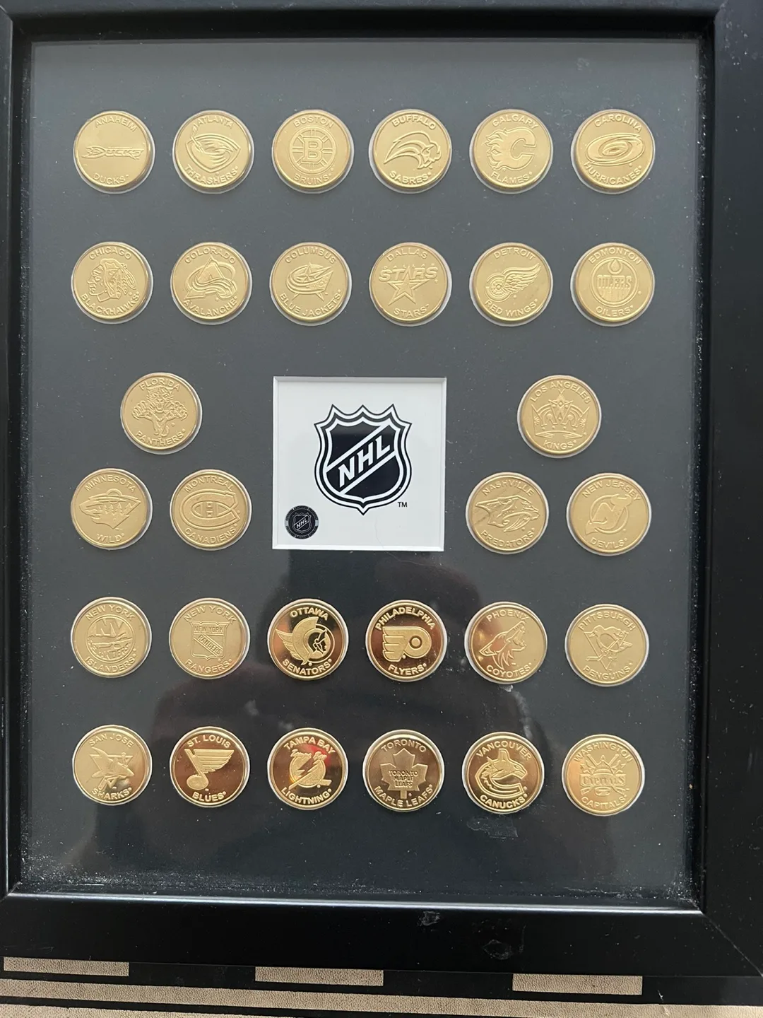 NHL Team Logo Coin Collection - Framed thumbnail