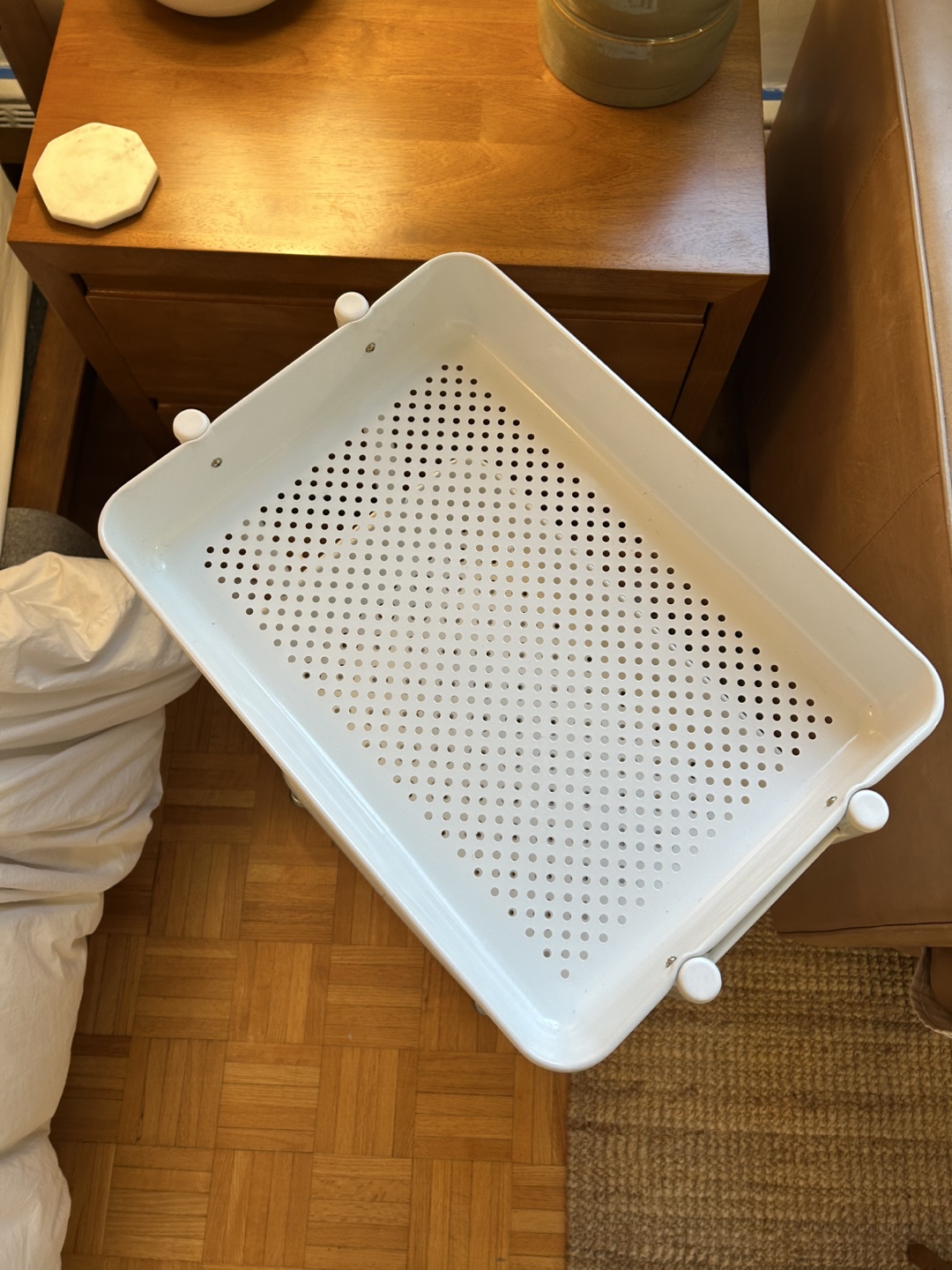 White metal rolling storage cart - photo 3