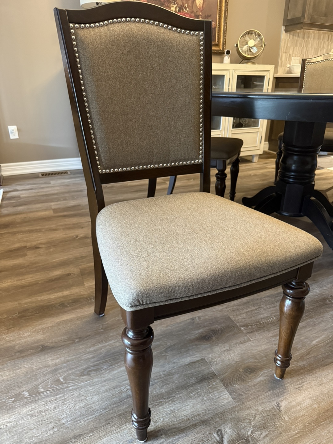 4 Dining Room Chairs -Brown & Beige