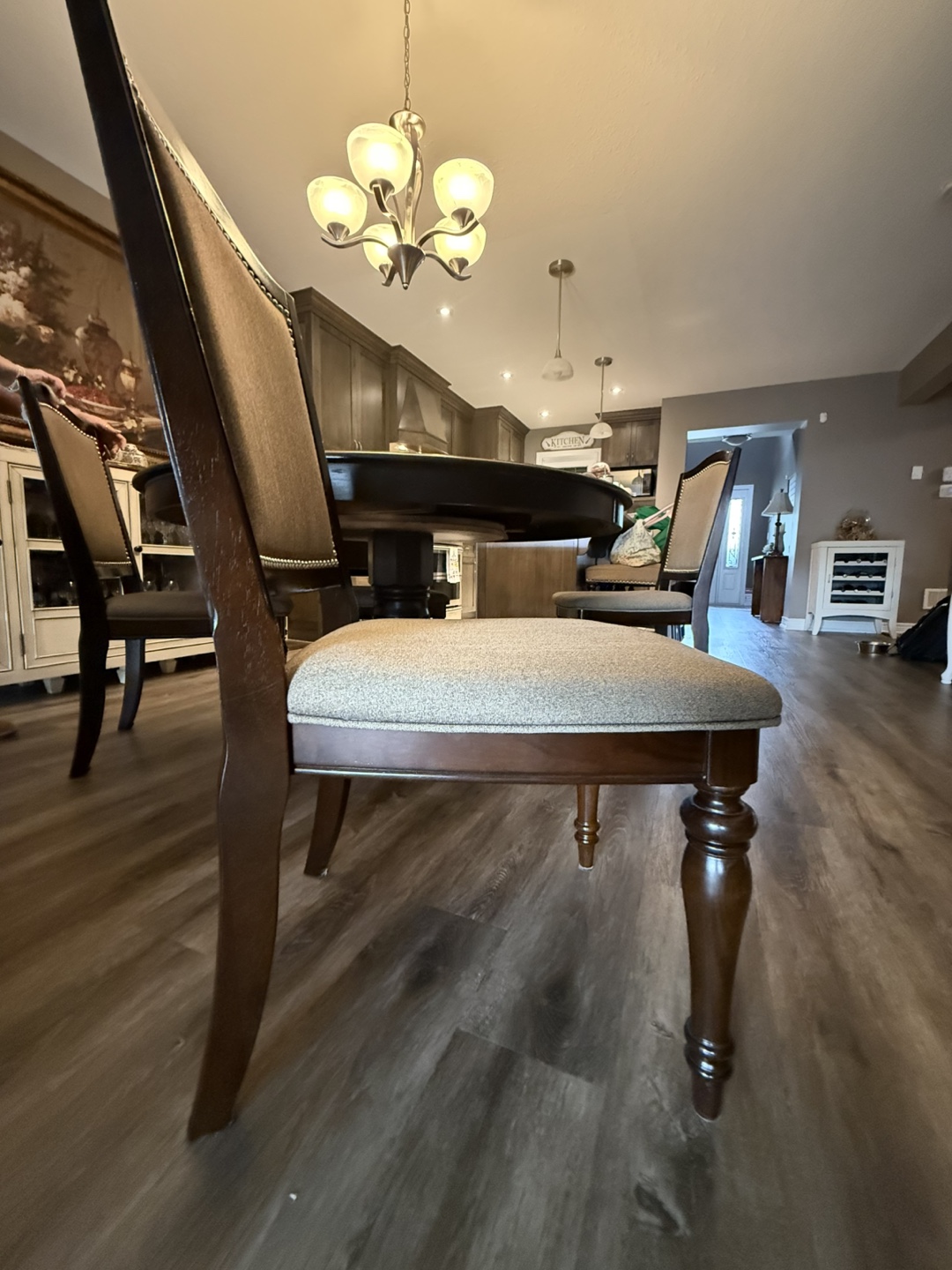 4 Dining Room Chairs -Brown & Beige - photo 3