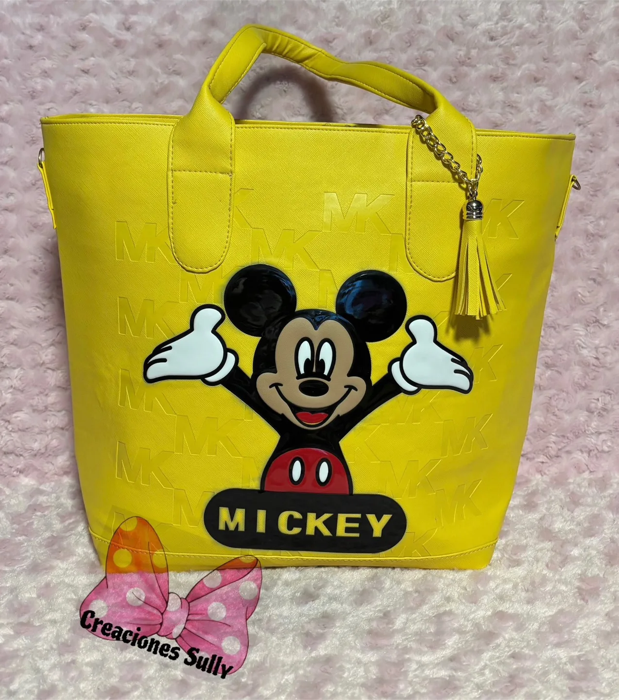 Yellow Mickey Mouse Tote Bag thumbnail
