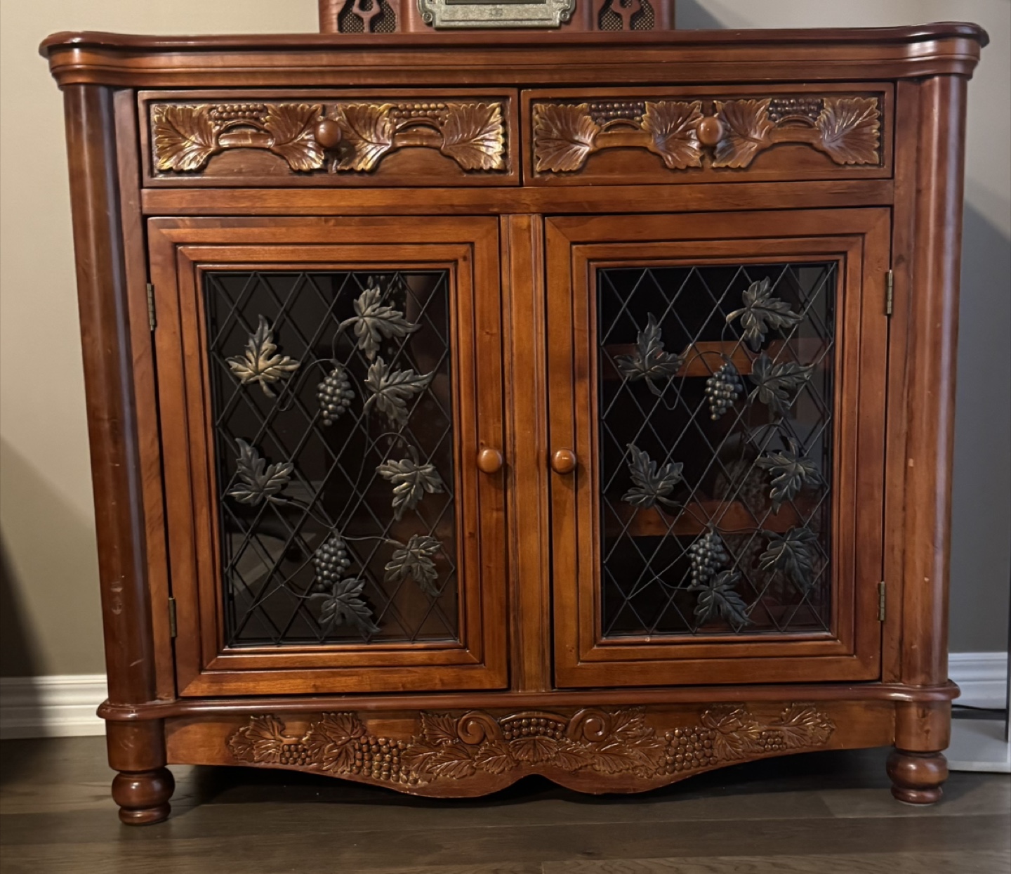 Wooden Wine Cabinet with Glass Doors - photo 3