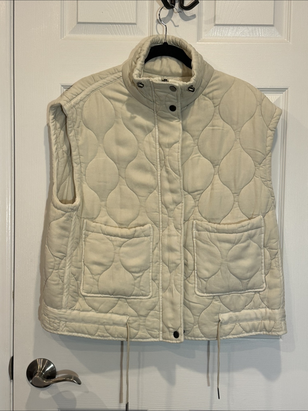 Zara Quilted Oversized Cream Vest - Size XS- LIKE NEW - photo 5