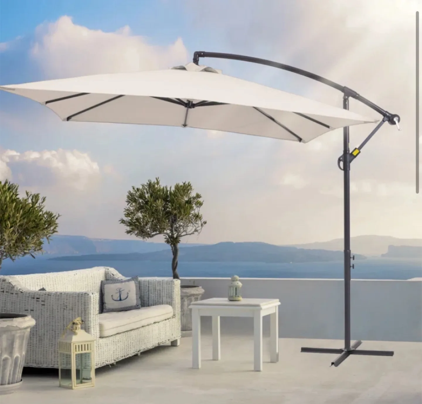 8 foot Cantilever Patio Umbrella - beige thumbnail