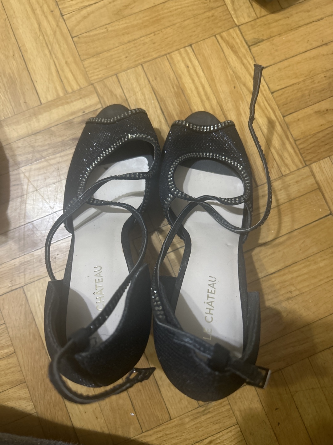 Le Chateau Black Sparkly Heels