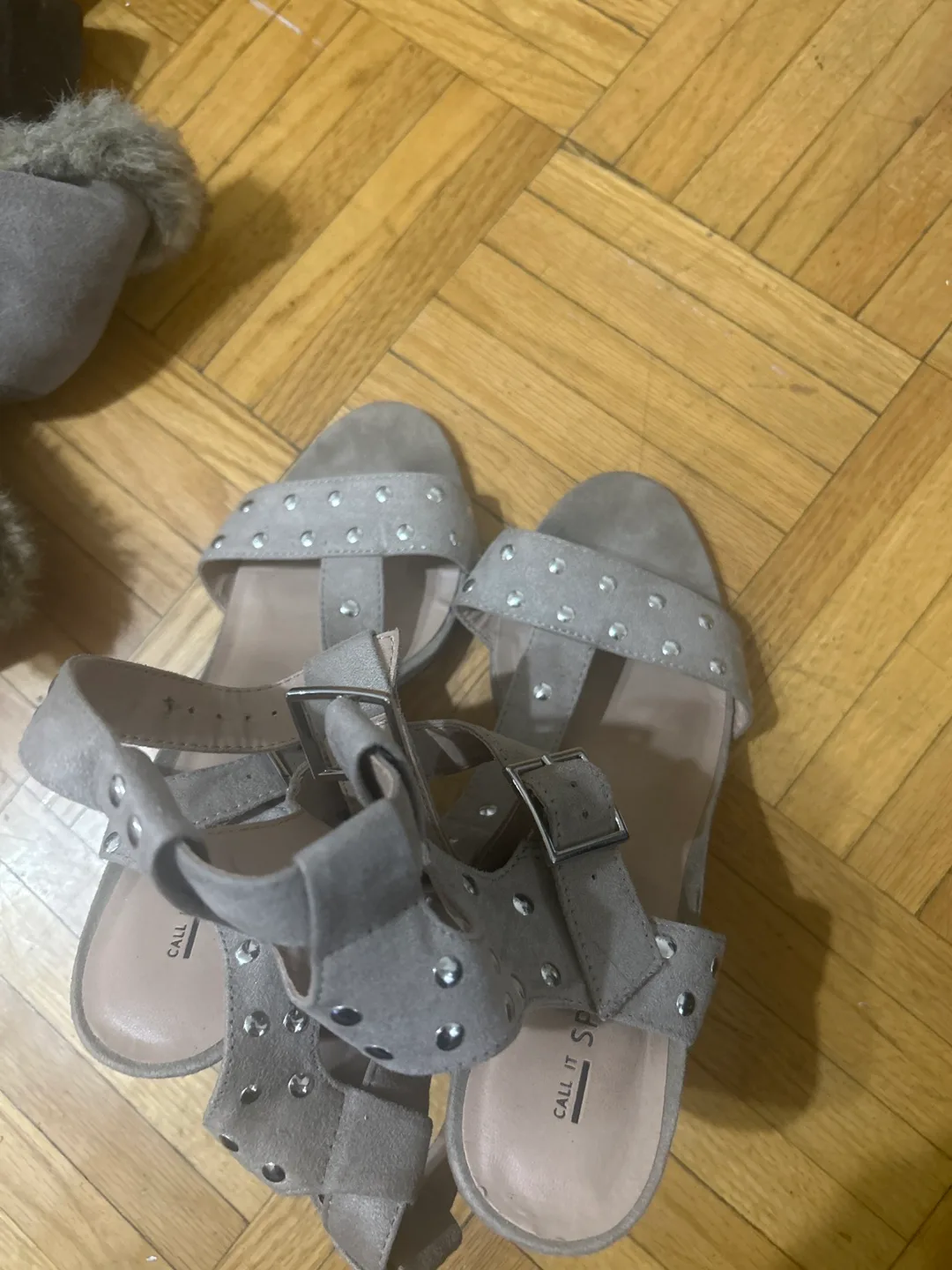 Call It Spring Grey Sandals thumbnail