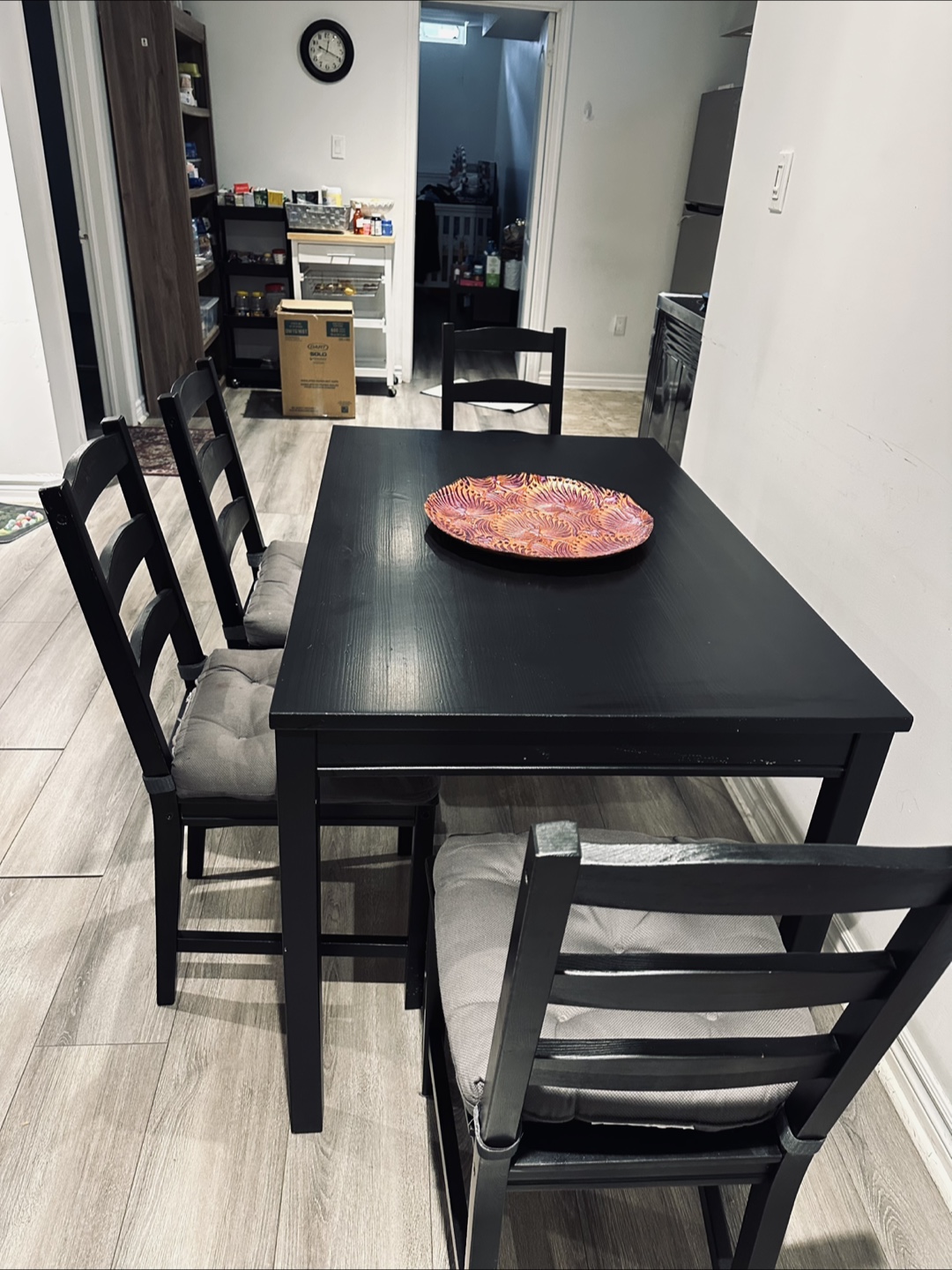 Black Dining Table with 4 Chairs - photo 2