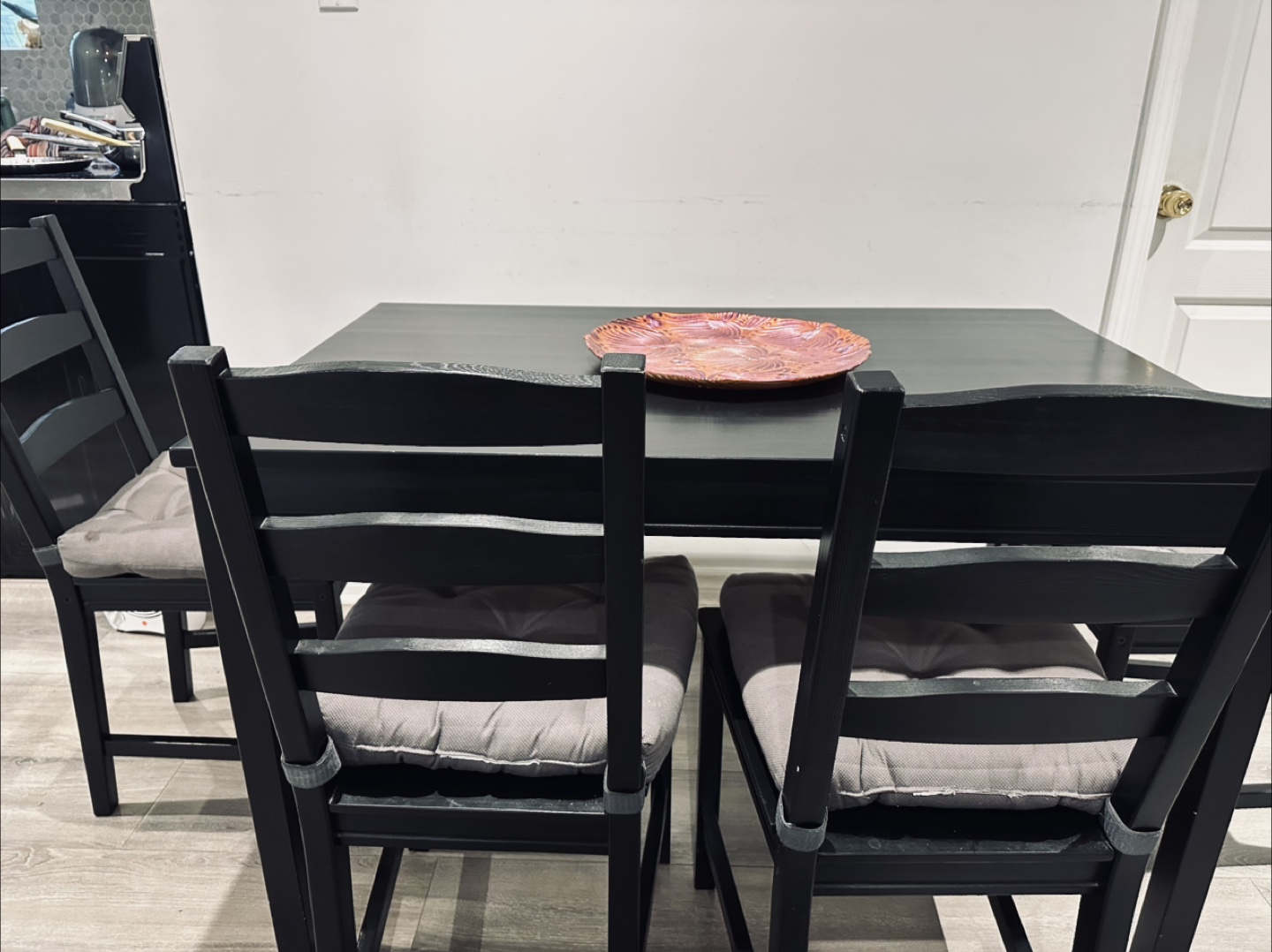 Black Dining Table with 4 Chairs - photo 3