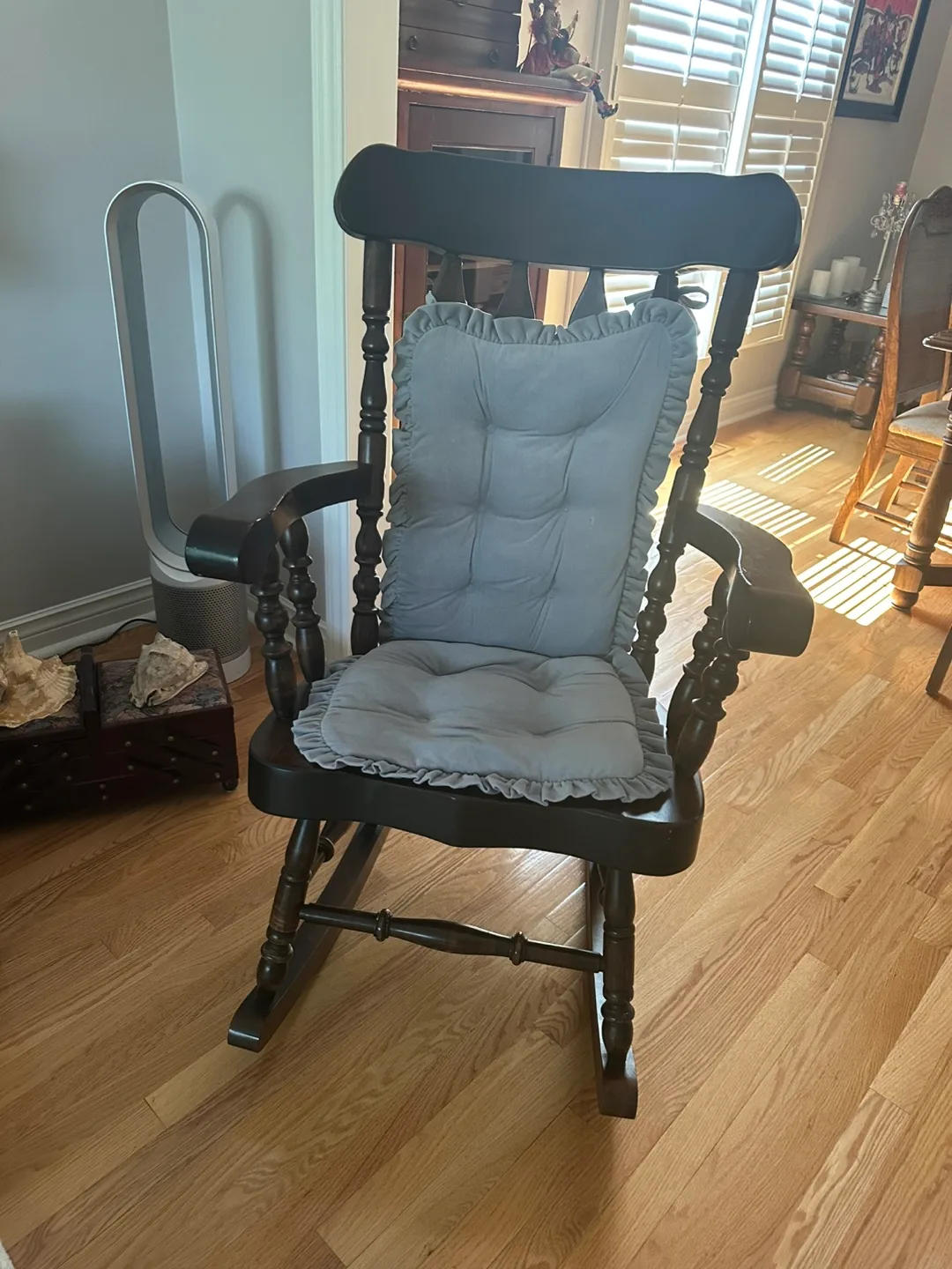 Wooden Rocking Chair with Cushion image indicator(4)