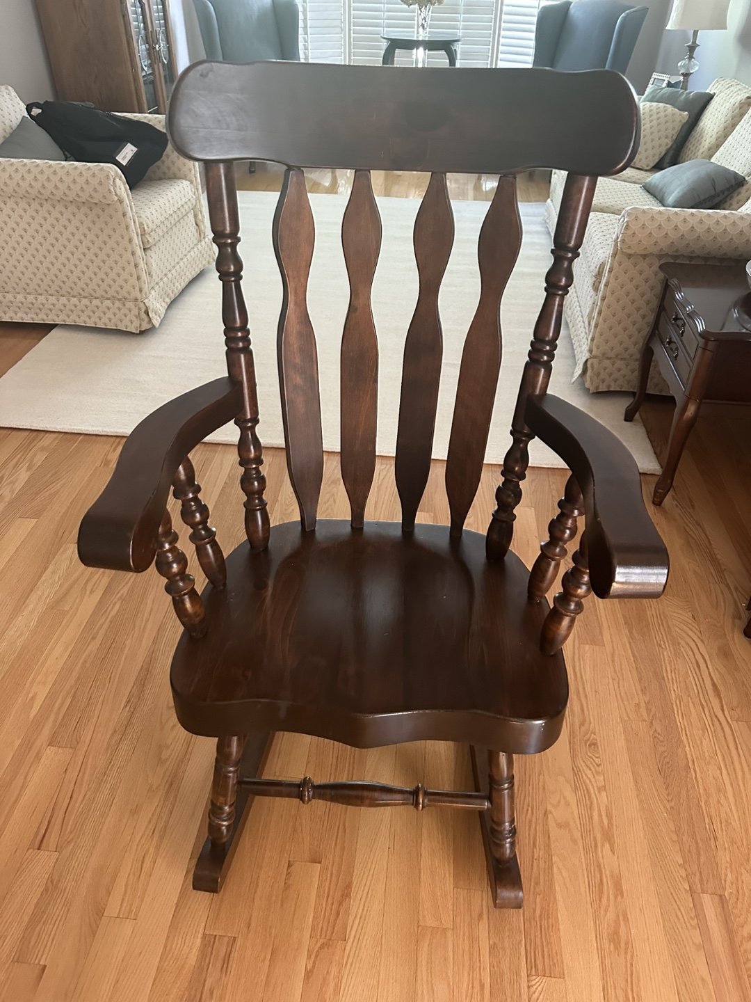 Wooden Rocking Chair with Cushion