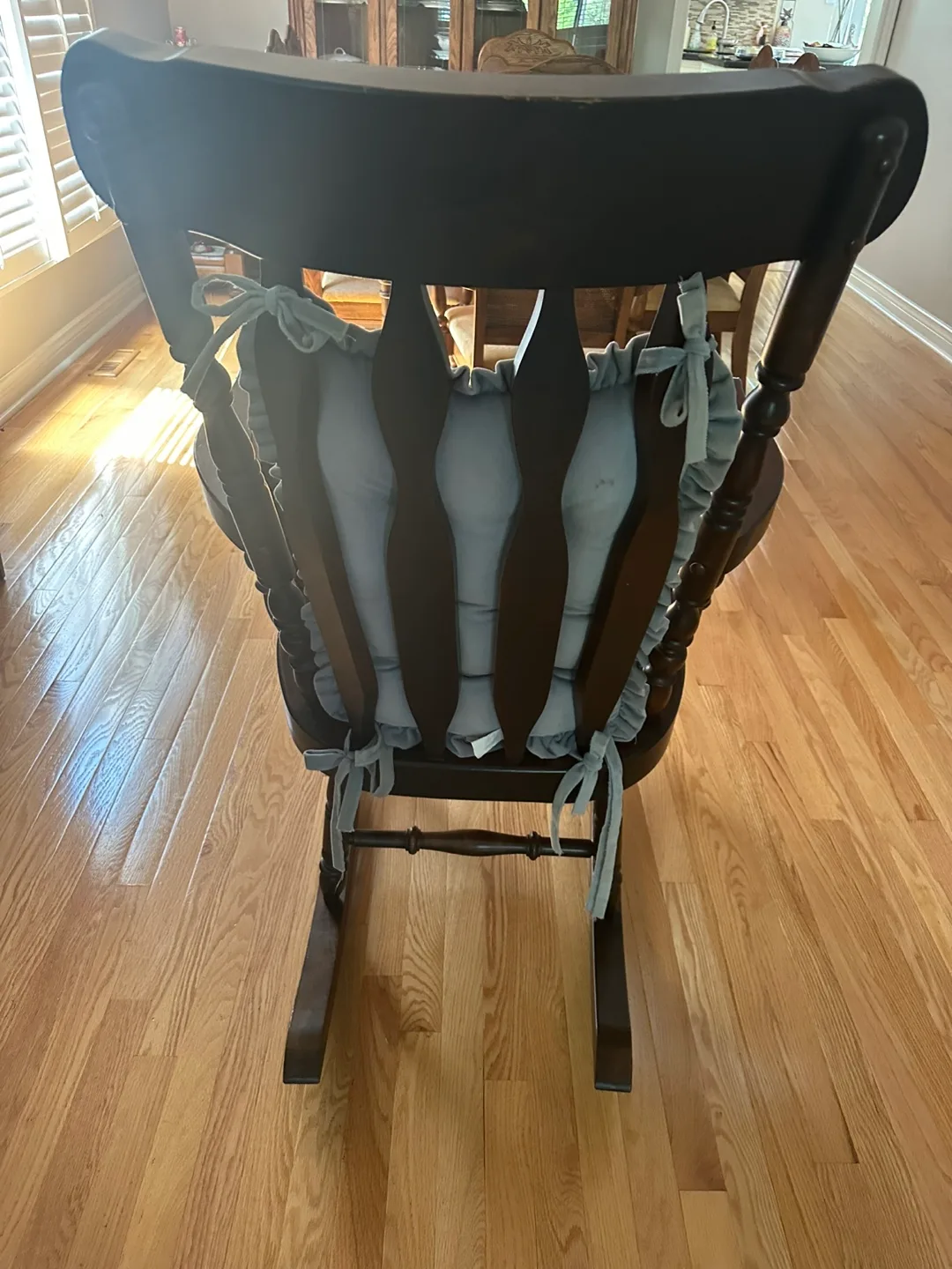 Wooden Rocking Chair with Cushion image indicator(2)