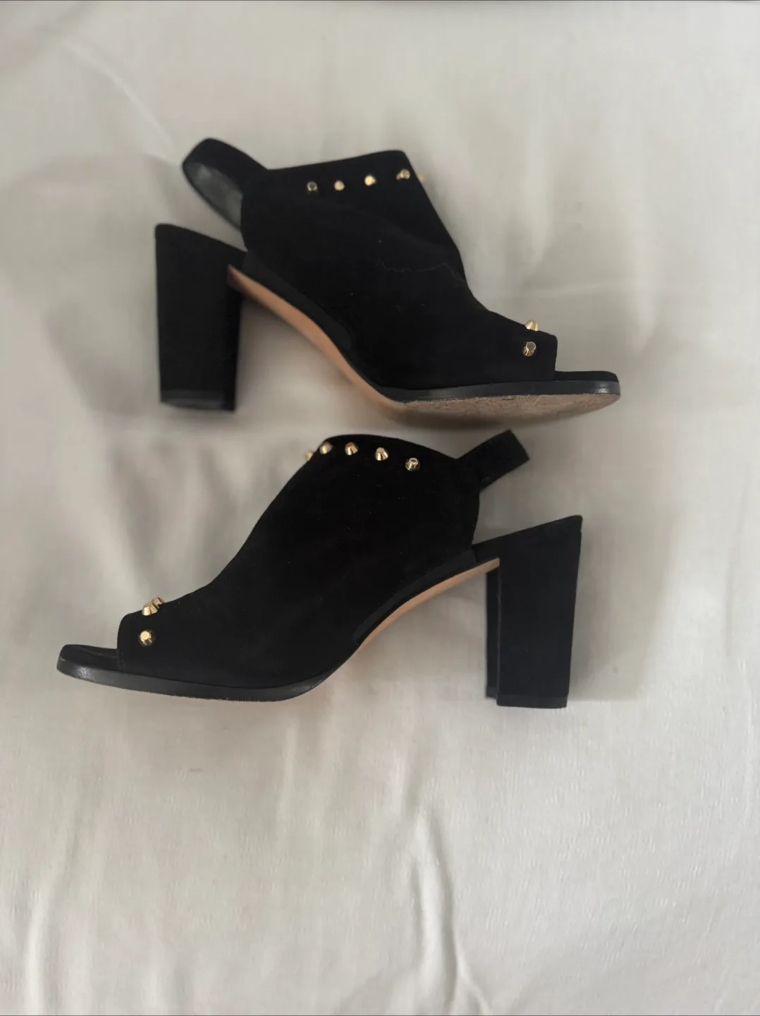 Stuart Weitzman Black Suede Heels thumbnail