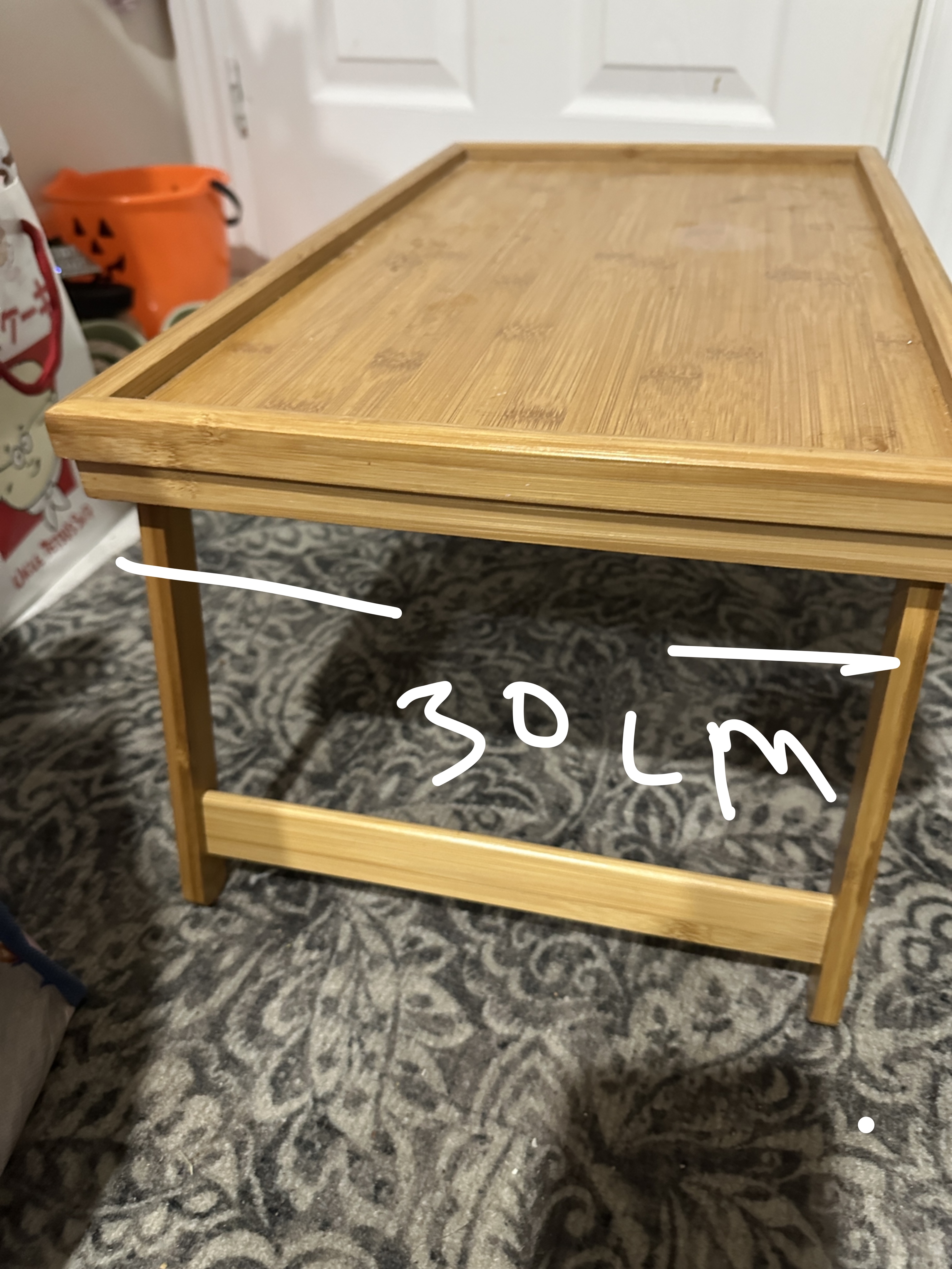 Bamboo Bed Tray Table 49x30cm